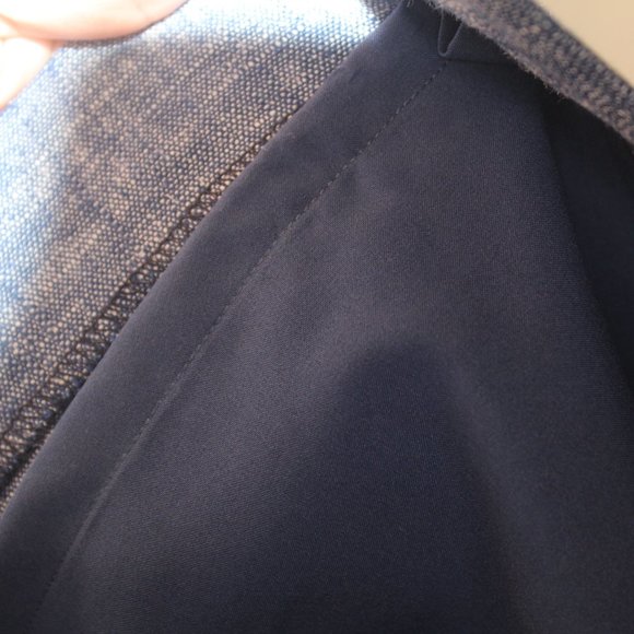 Ann Taylor Petite Linen Blend Pencil Skirt in Blue Size 8 - Picture 8 of 10